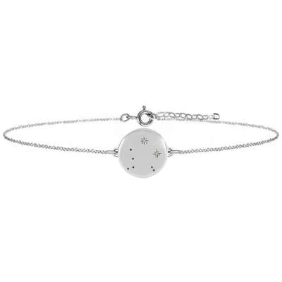 No 13 Libra Zodiac Constellation Bracelet Diamonds & Silver