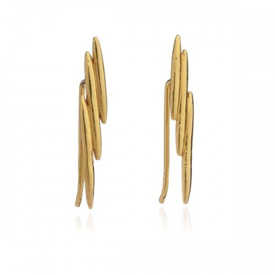 Rachel Jackson London Electric Goddess Ear Crawlers In Gold In 22 Gold Plated