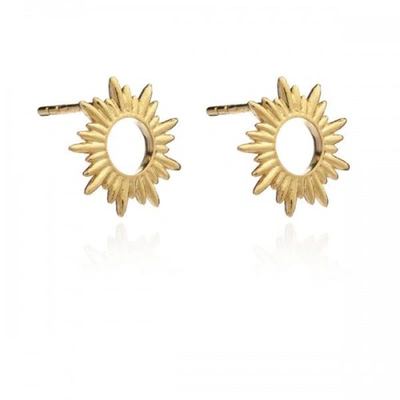 Rachel Jackson London Electric Goddess Sun Stud Earrings Gold