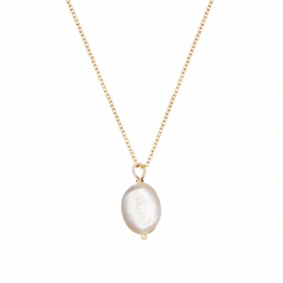 Lily & Roo Gold Large Single Pearl Necklace