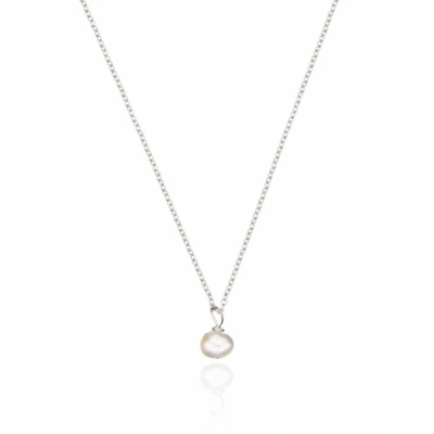 Lily & Roo Sterling Silver Single Pearl Pendant Necklace