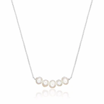 Lily & Roo Sterling Silver Cluster Pearl Necklace