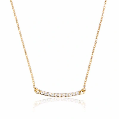 Lily & Roo Gold Diamond Style Bar Necklace