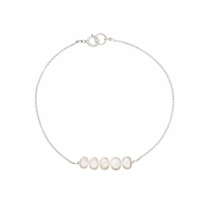Lily & Roo Sterling Silver Cluster Pearl Bracelet