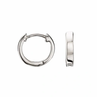 Lily & Roo Small Sterling Silver Plain Huggie Hoop Earrings