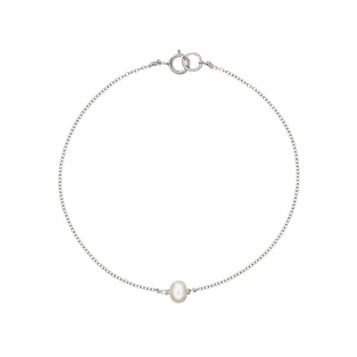 Lily & Roo Sterling Silver Single Pearl Bracelet