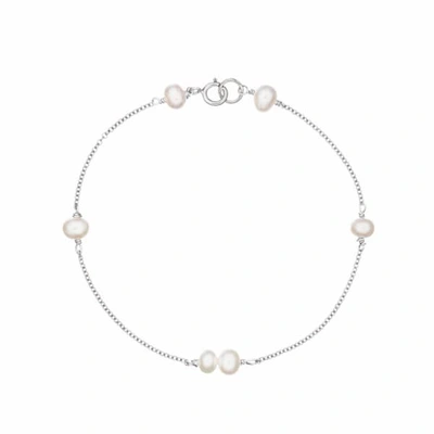 Lily & Roo Sterling Silver Six Pearl Bracelet