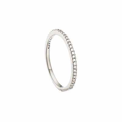 Lily & Roo Sterling Silver Diamond Style Stacking Ring