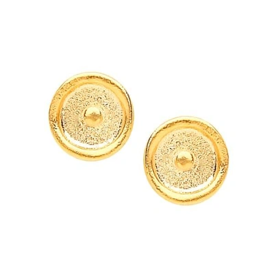 Ottoman Hands Gold Sun Stud Earrings