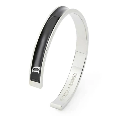 Whistle + Bango 'd' Men's Initial Cuff - Black And Silver