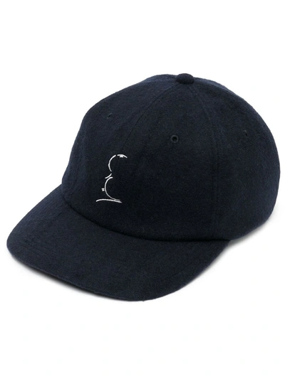 Undercover Alfred Hitchcock-embroidery Cap In Blue