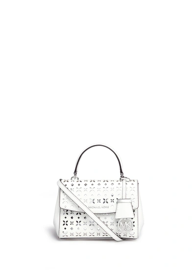 Michael Kors 'ava' Extra Small Perforated Leather Crossbody Bag