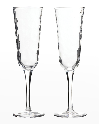 Juliska Puro Toasting Champagne Flutes, Set Of 2 In Clear