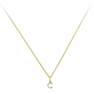 Sharon Mills London Monogram Mini Diamond Necklace C