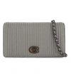 Coach 1941 Quilted Dinky Leather Crossbody Bag In Bp/heather Grey