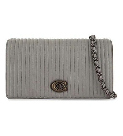 COACH Originals Puffy Quilted Dinky Cross Body Bag in Gray