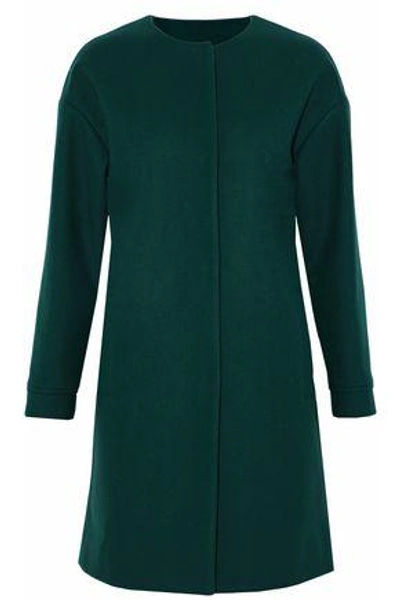 Msgm Woman Wool-blend Coat Dark Green