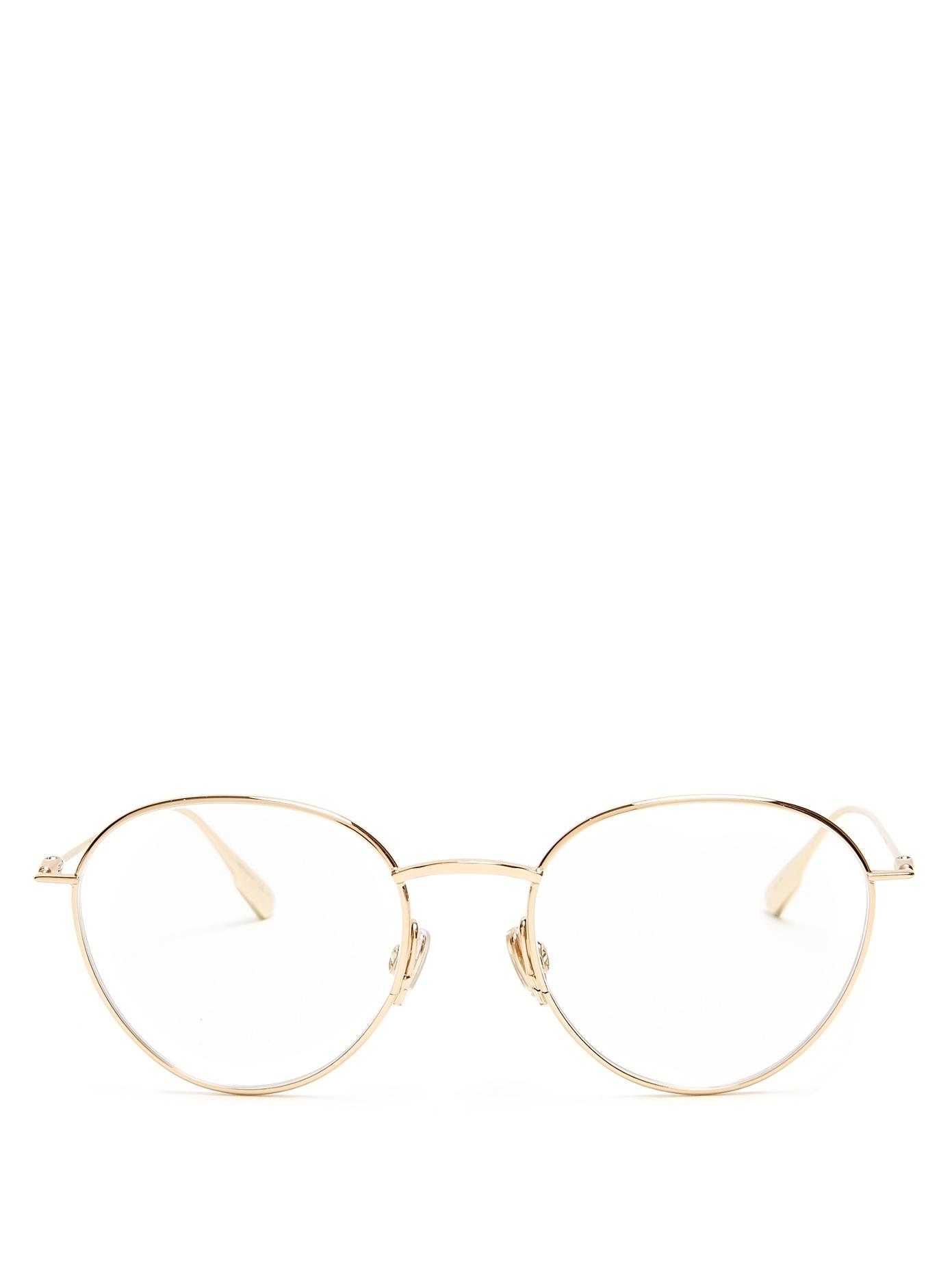 dior glasses gold