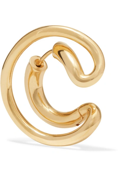 Charlotte Chesnais Ego Small Vermeil Single Earring In Gold