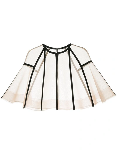 Alex Perry Darby Cape In Neutrals