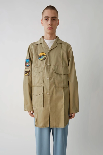 Acne Studios Opening Ceremony Malvel Patch Jacket In Chino Beige 