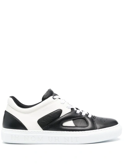 Ih Nom Uh Nit Panelled-design Leather Trainers In Black/white