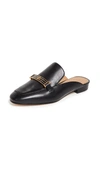 Tory Burch Women's Amelia Leather Apron Toe Loafer Mules In Perfect Black