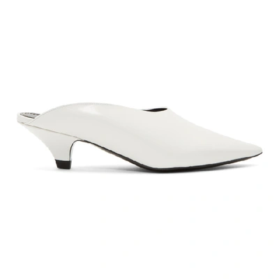 Proenza Schouler White 40 Leather Point Toe Mules