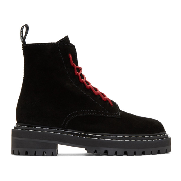 proenza schouler suede combat boot