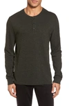 Vince Long Sleeve Slub Henley In Cactus