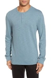 Vince Long Sleeve Slub Henley In Glacier