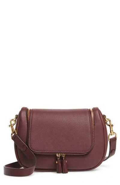 Anya Hindmarch Small Vere Leather Crossbody Satchel - Red In Claret