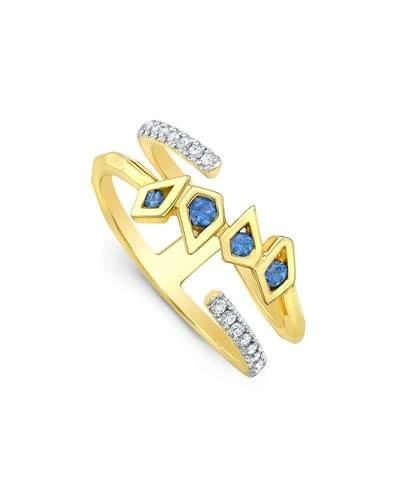 Ron Hami Birds Of Paradise Diamond & Sapphire Ring