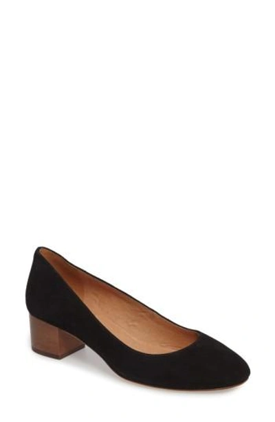 Madewell Ella Pump In True Black Suede