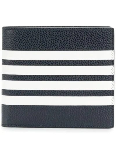 Thom Browne Billfold 4 Bar Stripe In Blue