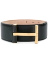 Tom Ford T Buckle Belt In Black