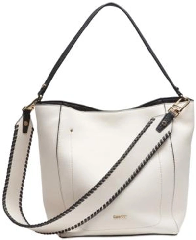 Calvin Klein Lynn Small Hobo In Cherub White