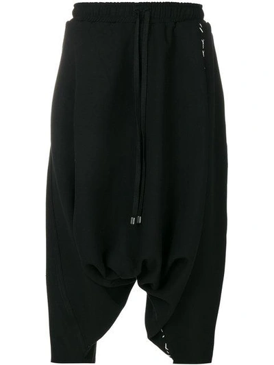 Alchemy Cropped Drawstring Trousers In Black