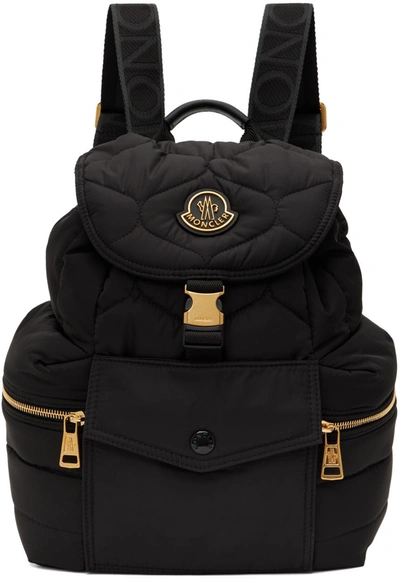 Moncler Astro Quilted Nylon Backpack In Black