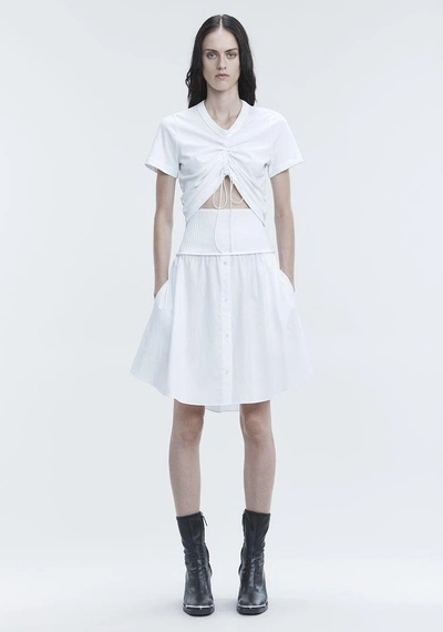 Alexander Wang Washed Poplin Skirt In White