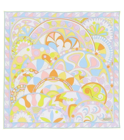 Emilio Pucci Printed Silk Scarf In Multicoloured