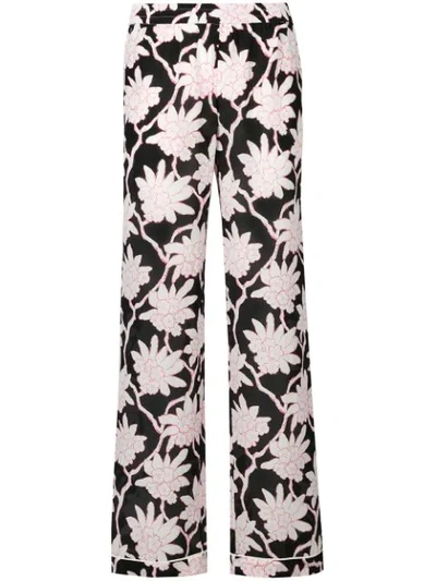 Valentino Popflowers Palazzo Trousers In Multi