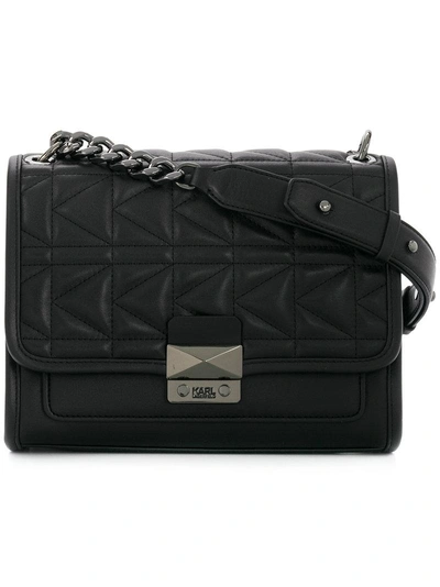 Karl Lagerfeld | K/kuilted Handbag In Black Lamb Skin