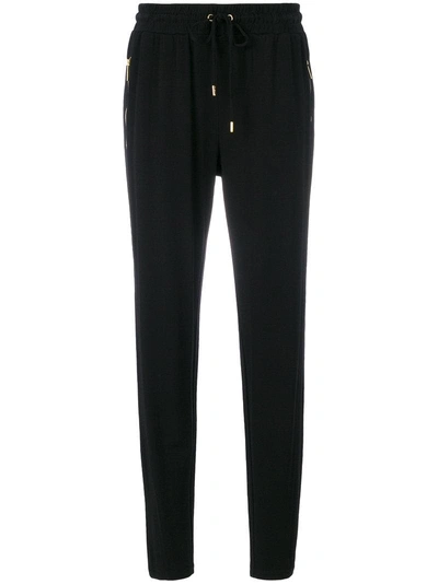 Michael Michael Kors Tapered Jogger Trousers In Black