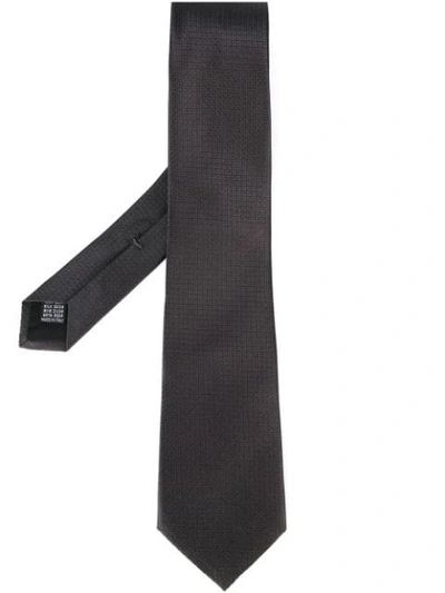 Fashion Clinic Timeless Woven Silk Tie In Black