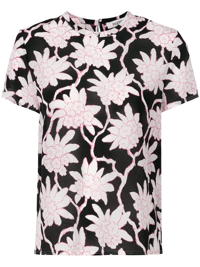 Valentino Popflowers Print Top - Black