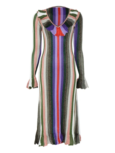 Marco De Vincenzo Striped Dress In Multicolour