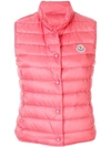 Moncler Liane Padded Gilet In Pink