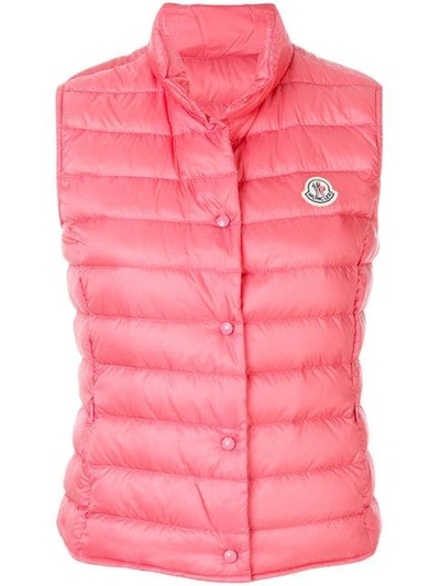 Moncler Liane Padded Gilet In Pink