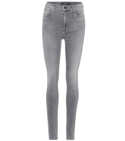 J Brand Carolina High-waisted Skinny Jeans In Grey